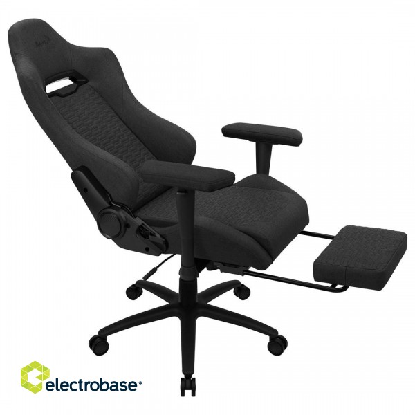Aerocool ROYALASHBK Premium Ergonomic Gaming Chair Legrests Aeroweave Technology Black image 3