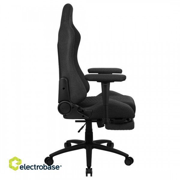 Aerocool ROYALASHBK Premium Ergonomic Gaming Chair Legrests Aeroweave Technology Black image 4