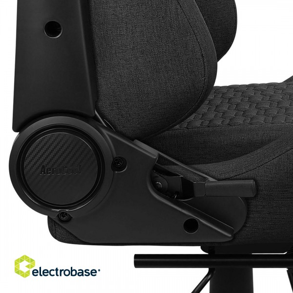 Aerocool ROYALASHBK Premium Ergonomic Gaming Chair Legrests Aeroweave Technology Black image 6