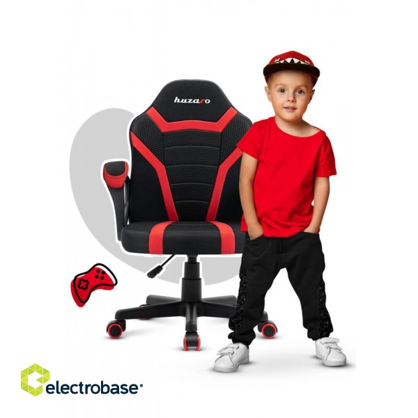 Gaming chair for children Huzaro Ranger 1.0 Red Mesh, black, red image 5
