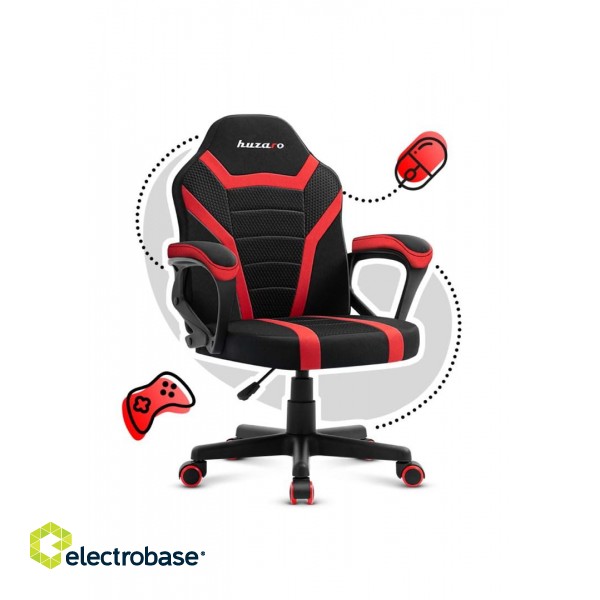 Gaming chair for children Huzaro Ranger 1.0 Red Mesh, black, red фото 6