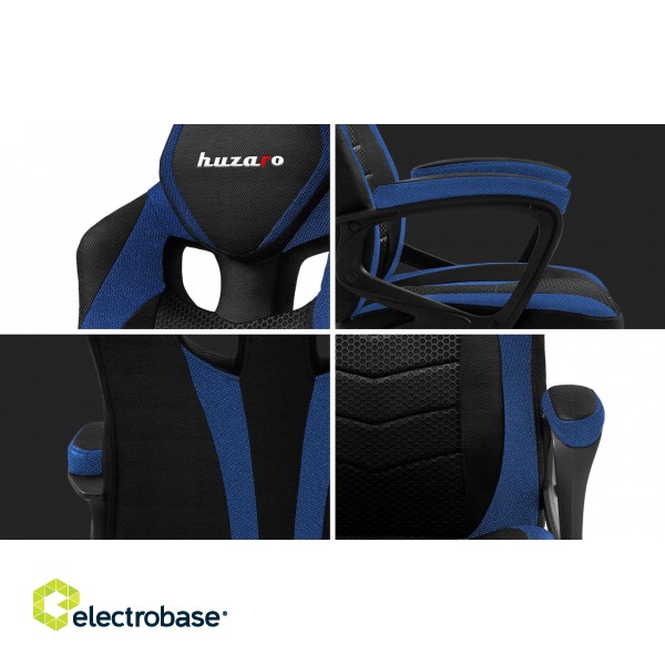 Huzaro FORCE 2.5 BLUE MESH Gaming armchair Mesh seat Black, Blue image 2