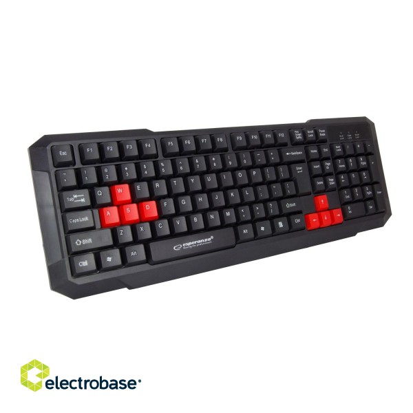 Esperanza EGK102R keyboard USB Black фото 1