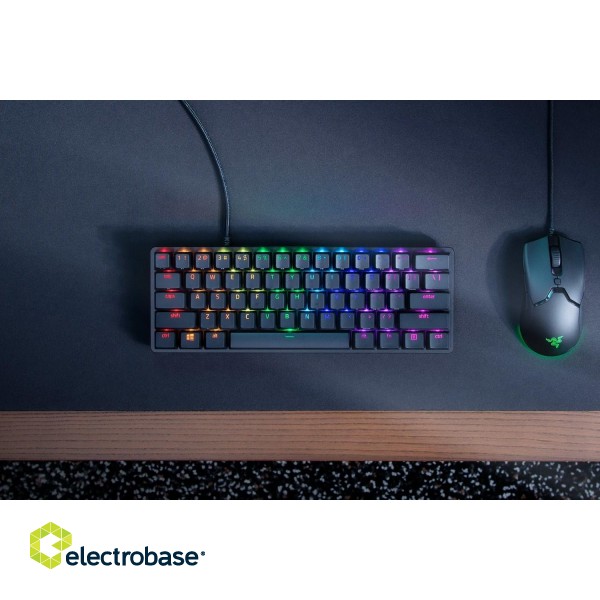 Razer Huntsman Mini 60% Gaming keyboard Opto-Mechanical Purple Switch RGB LED light NORD Wired image 1