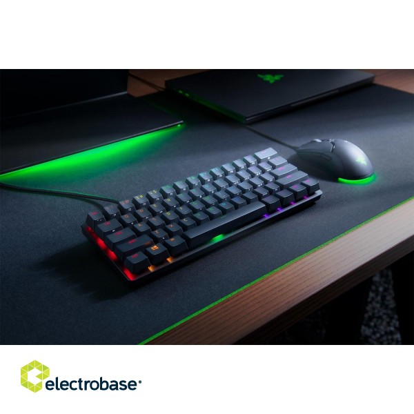 Razer Huntsman Mini 60% Gaming keyboard Opto-Mechanical Purple Switch RGB LED light NORD Wired image 2