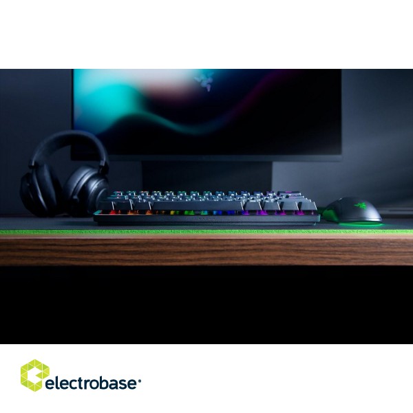 Razer Huntsman Mini 60% Gaming keyboard Opto-Mechanical Purple Switch RGB LED light NORD Wired image 3
