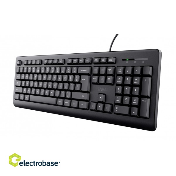 Trust TK-150 keyboard USB QWERTY Black image 1