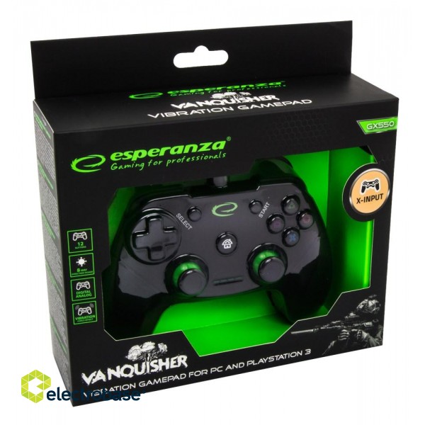 Esperanza EGG110K Gaming Controller Gamepad PC,Playstation 3 Analogue / Digital USB 2.0 Black image 10