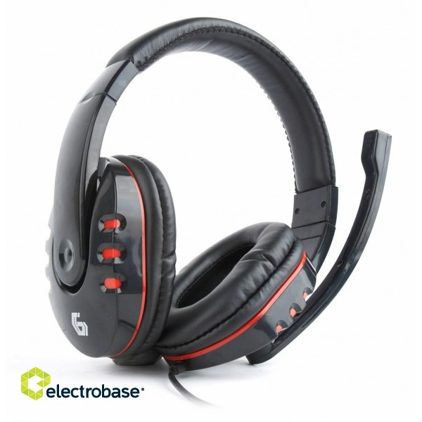 Gembird GHS-402 headphones/headset Wired Head-band Gaming Black paveikslėlis 3