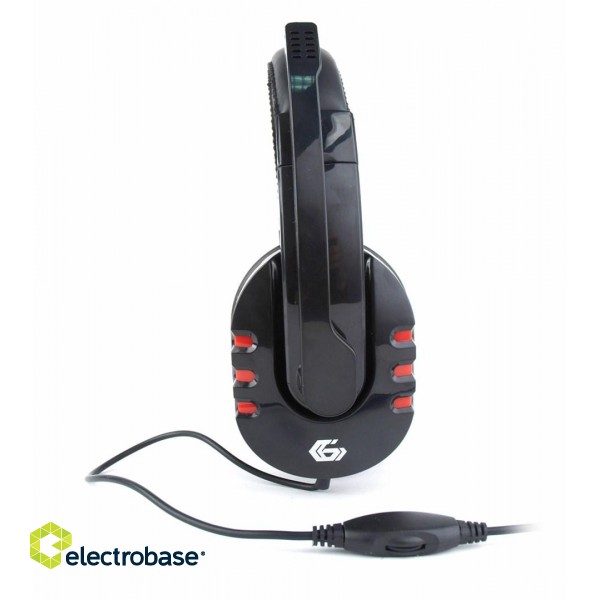 Gembird GHS-402 headphones/headset Wired Head-band Gaming Black paveikslėlis 4