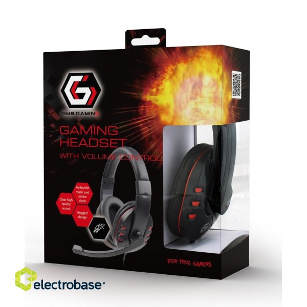 Gembird GHS-402 headphones/headset Wired Head-band Gaming Black фото 7