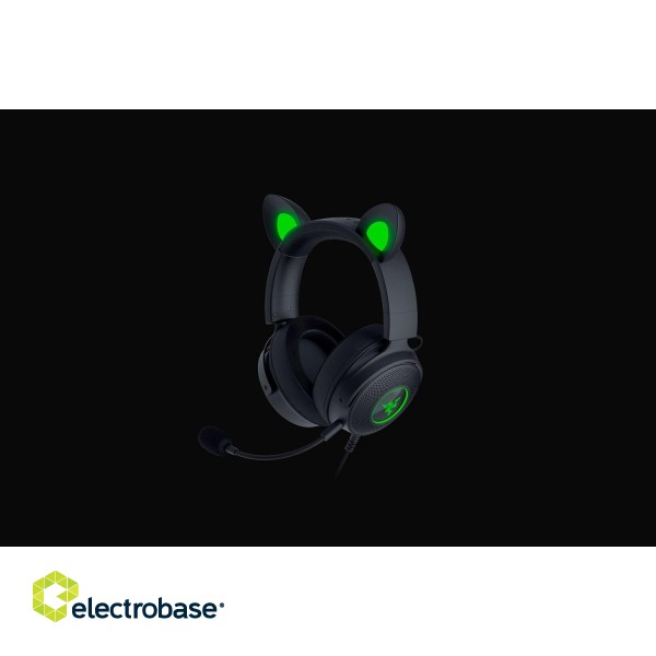 Razer Wired, Over-Ear, Black, Gaming Headset, Kraken V2 Pro, Kitty Edition image 1