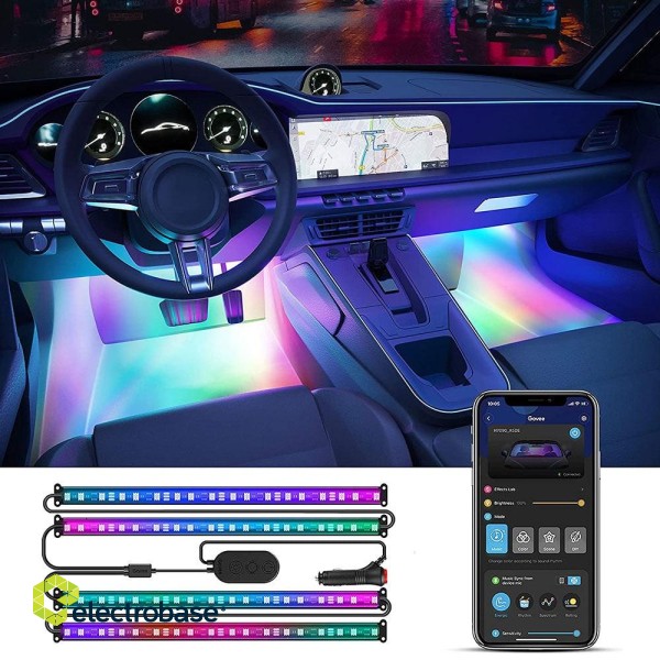 Govee RGBIC Interior Car Lights Smart strip light Bluetooth фото 2
