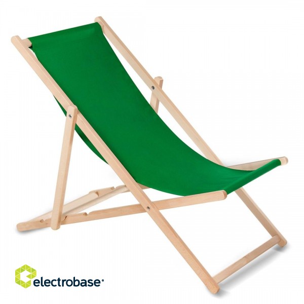 Wooden chair made of quality beech wood with three adjustable backrest positions Color green GreenBlue GB183 фото 2