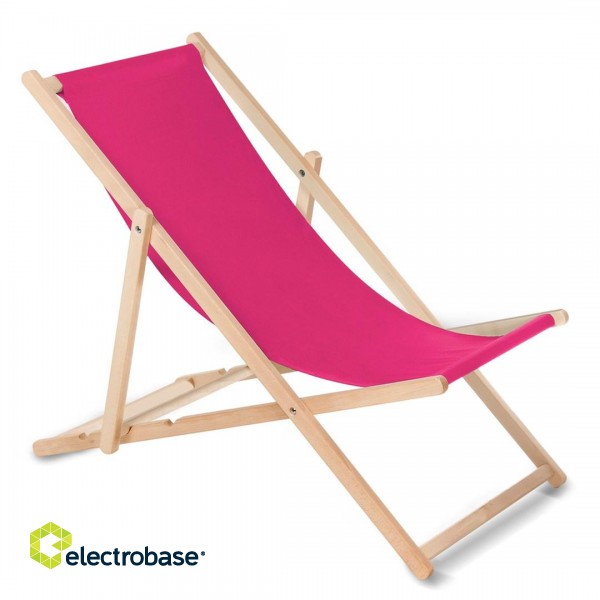 Wooden chair made of quality beech wood with three adjustable backrest positions Colour pink GreenBlue GB183 image 1