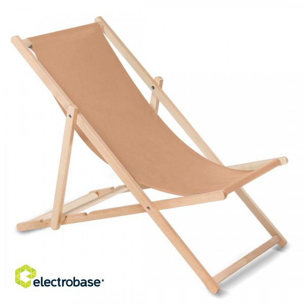 Wooden chair made of quality beech wood with three adjustable backrest positions light brown color GreenBlue GB183 image 1