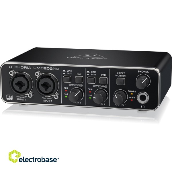 Behringer UMC202HD recording audio interface фото 4