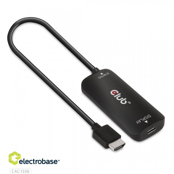 Adapter Club3D CAC-1336 HDMI™+ Micro USB to USB Type-C 4K120Hz or 8K30Hz M/F Active Adapter image 1