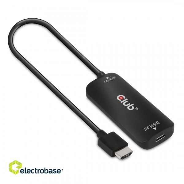 Adapter Club3D CAC-1336 HDMI™+ Micro USB to USB Type-C 4K120Hz or 8K30Hz M/F Active Adapter image 2