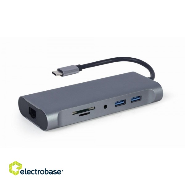 Gembird A-CM-COMBO7-01 notebook dock/port replicator USB 3.2 Gen 1 (3.1 Gen 1) Type-A Grey image 5