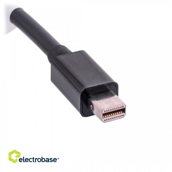 Lanberg AD-0006-BK video cable adapter 0.2 m VGA (D-Sub) Mini DisplayPort Black paveikslėlis 4