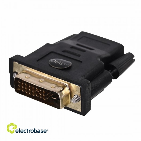 Savio CL-21 cable gender changer DVI HDMI Black paveikslėlis 2