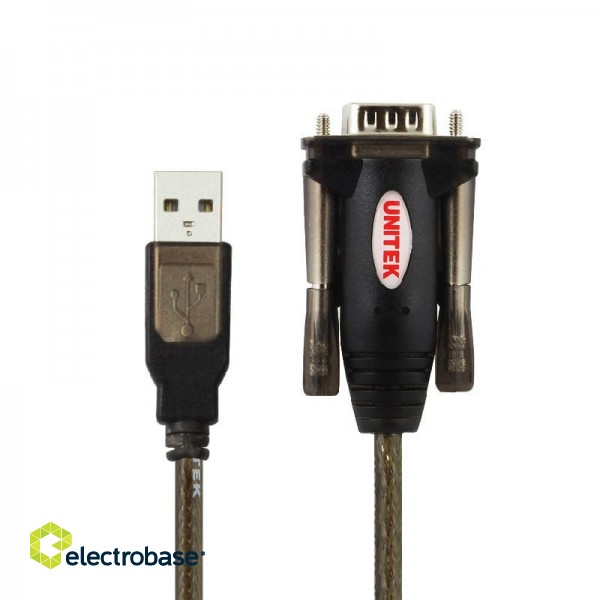UNITEK Y-105 serial cable Black 1.5 m USB Type-A DB-9 image 2