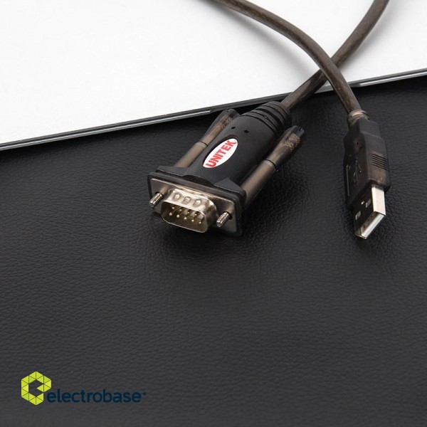 UNITEK Y-105 serial cable Black 1.5 m USB Type-A DB-9 image 4