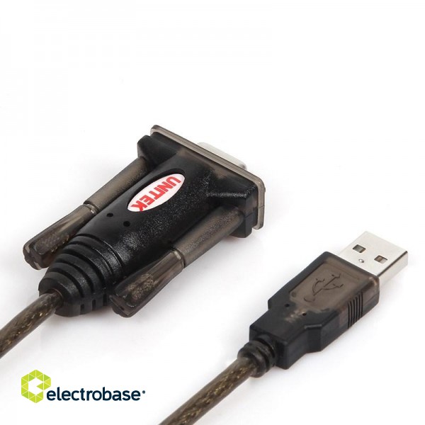 UNITEK Y-105 serial cable Black 1.5 m USB Type-A DB-9 image 3