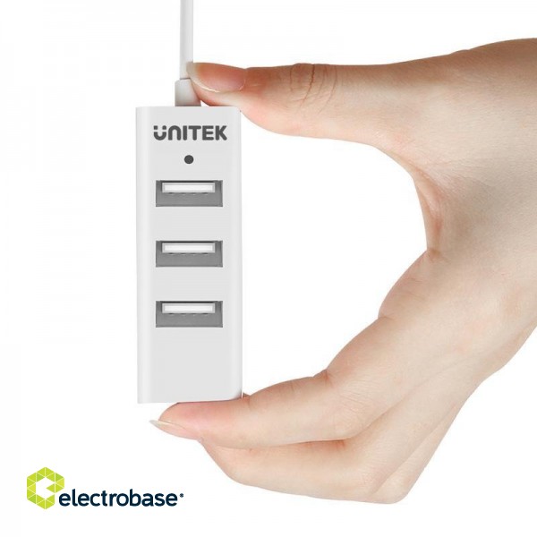 UNITEK Y-2146 interface hub USB 2.0 480 Mbit/s White image 3