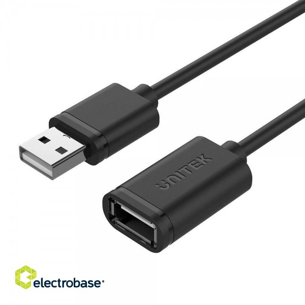 UNITEK Y-C450GBK USB cable 2 m USB 2.0 USB A Black paveikslėlis 1