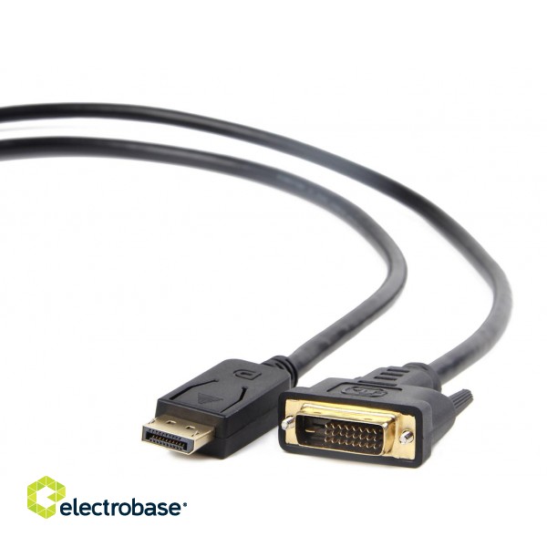 Gembird CC-DPM-DVIM-6 video cable adapter 1.8 m DisplayPort DVI Black paveikslėlis 1
