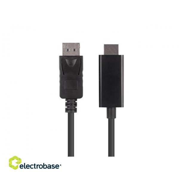 Lanberg CA-DPHD-11CC-0018-BK cable gender changer DisplayPort HDMI Black image 3