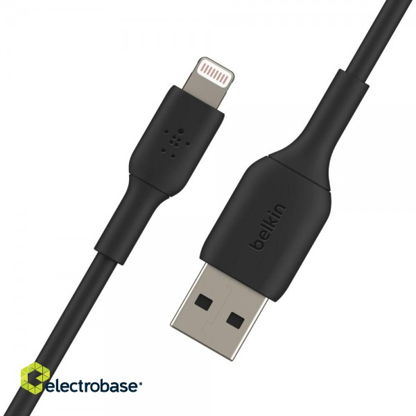 BELKIN PVC USB CABLE USB-A - LIGHTNING, 1M, BLK image 4