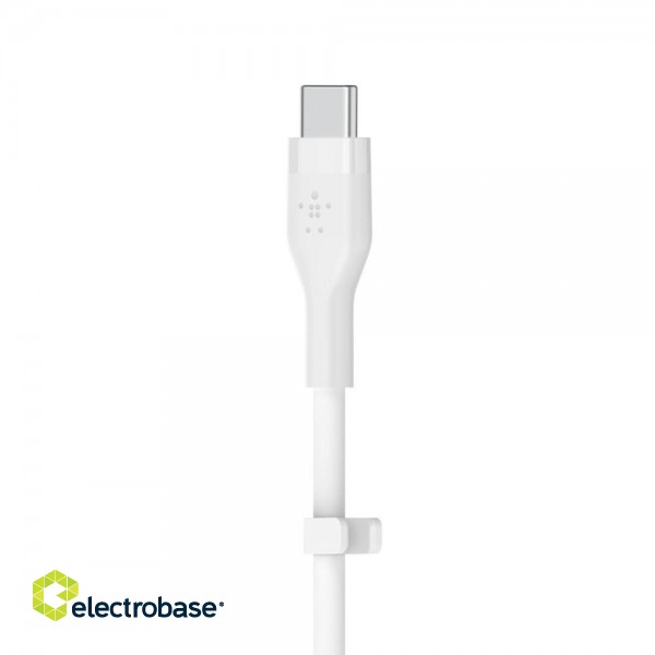 Belkin Cbl Silicone USB-C LTG 3M blc White paveikslėlis 5