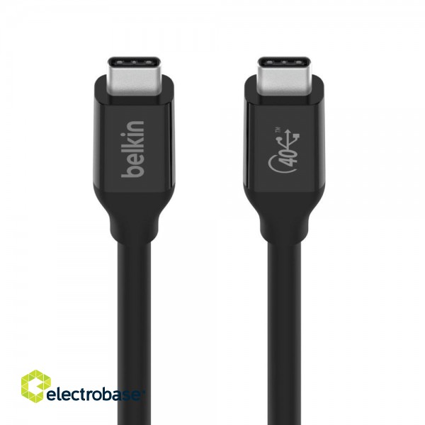 Belkin INZ001bt0.8MBK USB cable USB4 Gen 3x2 0.8 m USB C Black paveikslėlis 3