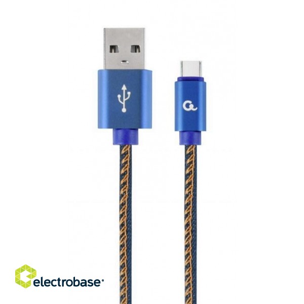 Cablexpert CC-USB2J-AMCM-1M-BL USB cable USB 2.0 USB A USB C Blue paveikslėlis 1