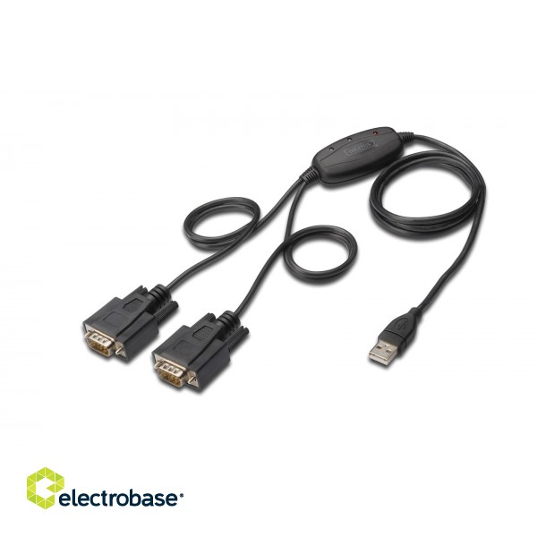 Digitus USB 2.0 to 2x RS232 Cable image 1