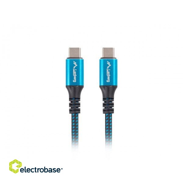 Lanberg CA-CMCM-45CU-0005-BK USB cable 0.5 m USB4 Gen 2x2 USB C Black, Blue image 2