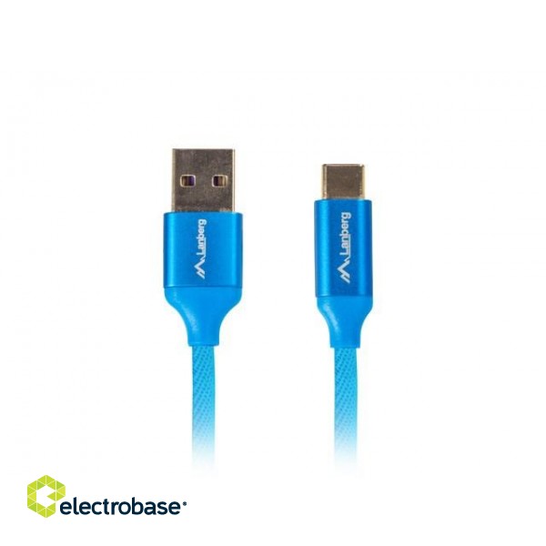Lanberg CA-USBO-22CU-0005-BL USB cable 0.5 m USB 2.0 USB A USB C Blue image 1
