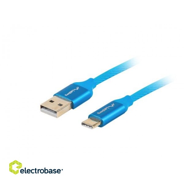 Lanberg CA-USBO-22CU-0010-BL USB cable 1 m USB 2.0 USB C USB A Blue paveikslėlis 1