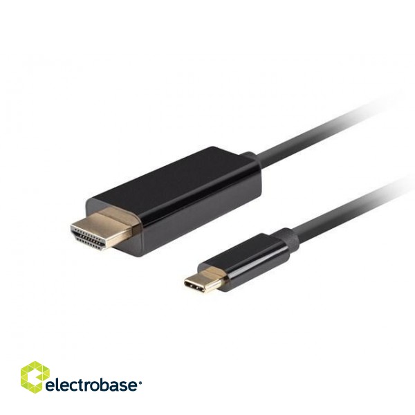 LANBERG CABLE USB-C(M)->HDMI(M) 0.5M 4K 60HZ BLACK image 2
