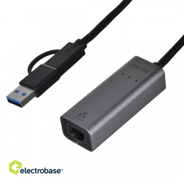 UNITEK ADAPTER USB-A/USB-C - RJ-45 2.5 GBIT, U1313C image 3