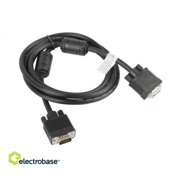 Lanberg CA-VGAC-10CC-0018-B VGA cable 1.8 m VGA (D-Sub) Black image 2