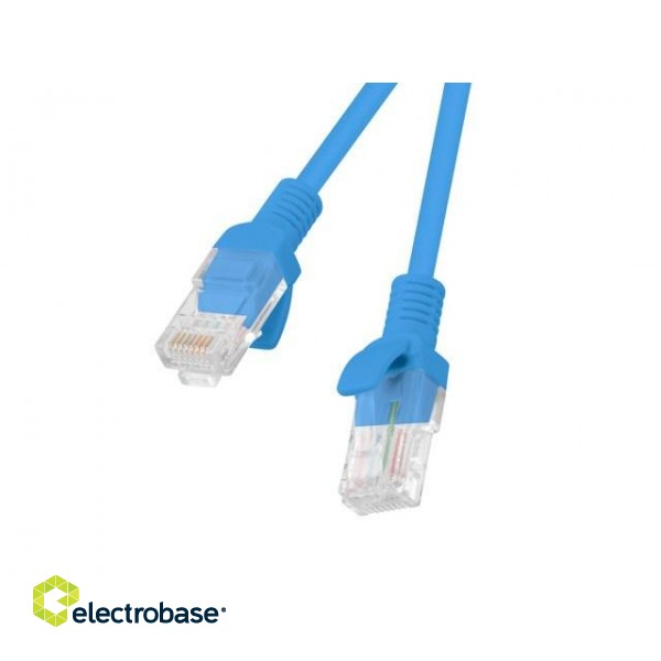 Lanberg PCU5-10CC-0300-B networking cable Blue 3 m Cat5e U/UTP (UTP) image 1