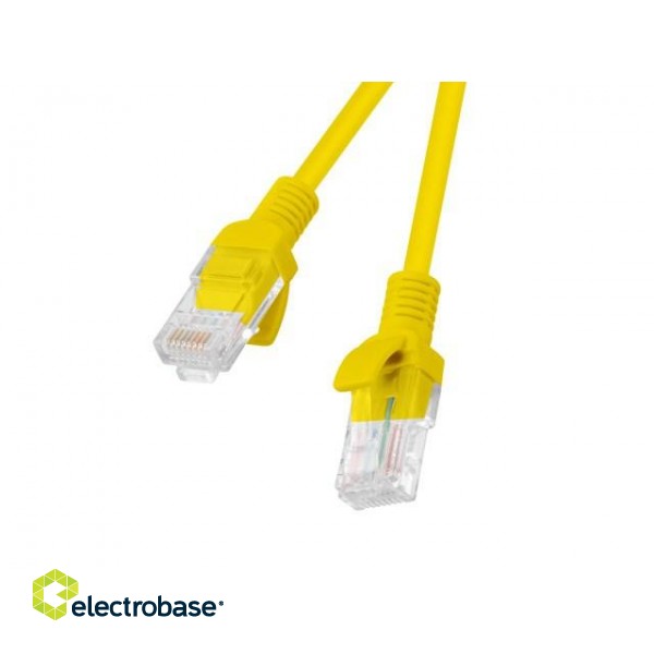 Lanberg PCU5-10CC-0200-Y networking cable Yellow 2 m Cat5e U/UTP (UTP) image 1