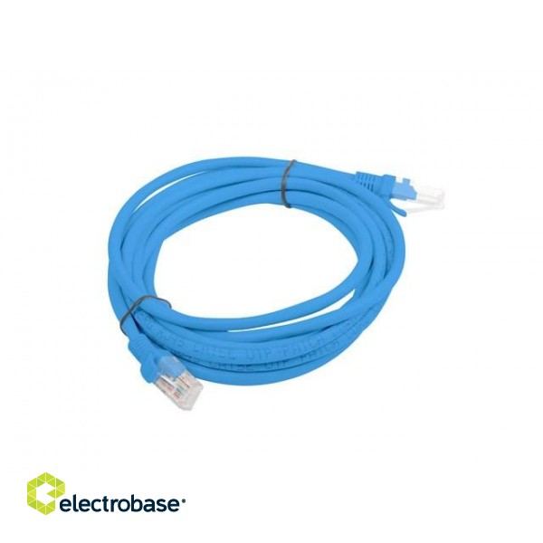 Lanberg PCU5-10CC-0300-B networking cable Blue 3 m Cat5e U/UTP (UTP) image 2