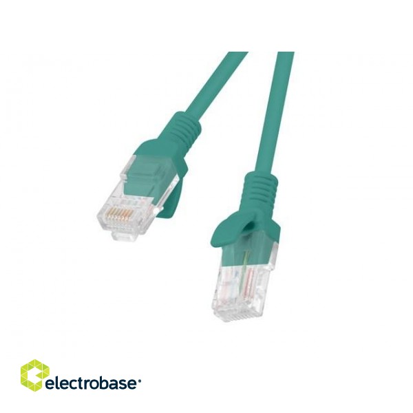 Patchcord UTP Lanberg PCU5-10CC-0500-G (RJ45 - RJ45 ; 5m; U/UTP; 5e; green color) image 1