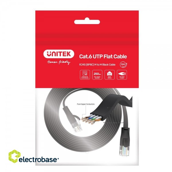 UNITEK Cat 6 UTP RJ45 (8P8C) Flat Ethernet Cable image 4