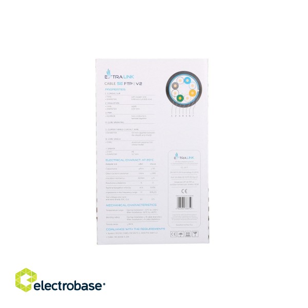 Extralink Twisted pair CAT5E FTP (F/UTP) V2 Outdoor 305M image 3